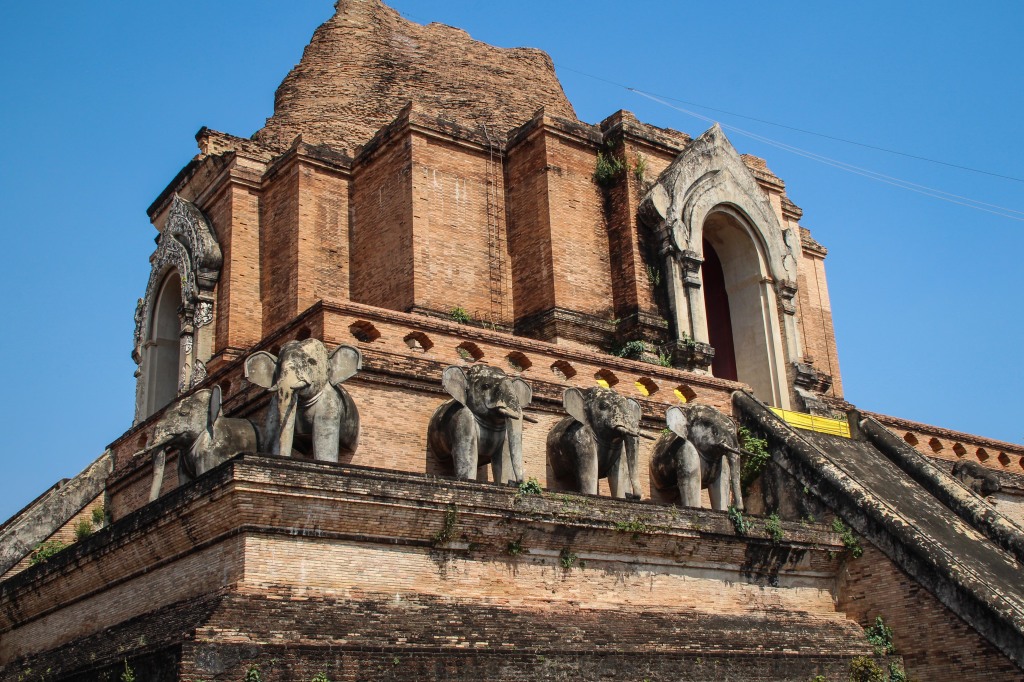 Wat Chedi Luang is an ancient temple at the heart of Chiang Mai, Thailand. Hundreds of worshipers, tourists, and students visit the temple on a daily basis. (Photo by Victoria Nechodomu/Nechodomu Media)
